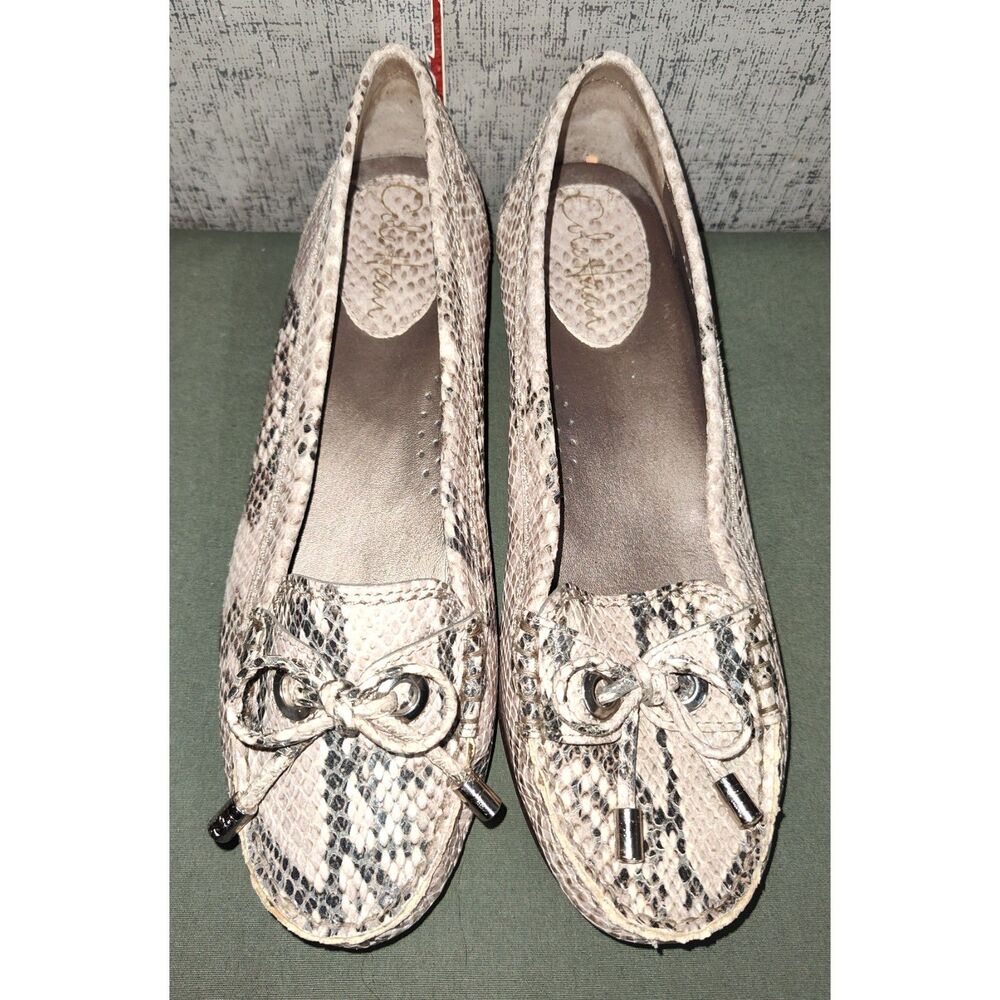 Cole Haan Snake Print Leather Flats Sz 7.5
